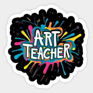 Art teacher funny cute victor design Sticker